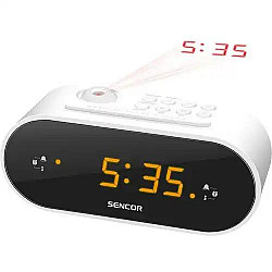 SENCOR FM radio alarm sa projektorom vremena SRC 3100 W beli