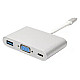 Kettz adapter konverter USB 3.1 Tip C-USB 3.0, VGA, USB Tip C PD UVA-23