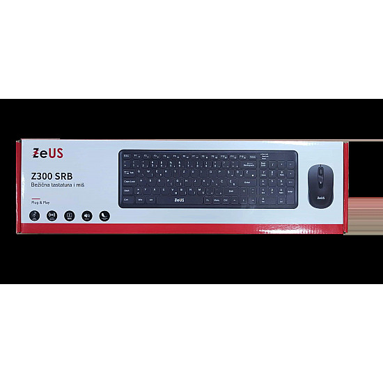 Zeus bežična tastatura + miš Z300 Srb