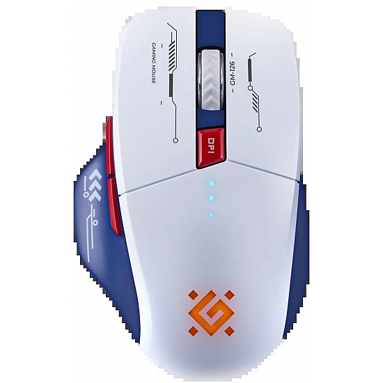 Defender bežični Gaming miš Tisa GM-126 Belo plavi, LED, 7D, 2.4+BT, 1600dp