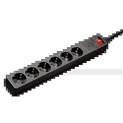 Hama produžni kabl sa prenaponskom zaštitom 6 utičnica sa zaštitom 1.4m (Crn) - 47779