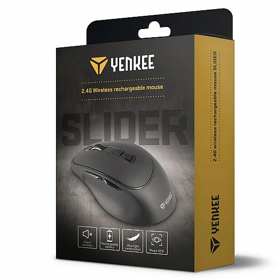 Yenkee bežični miš YMS 2080GY WL SLIDER crna