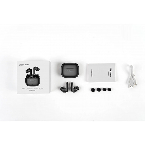 Blackview bežične slušalice AirBuds 4 Obsidian Black, BT 5.3, IPX7 Blackview bežične slušalice AirBuds 4 Obsidian Black, BT 5.3, IPX7