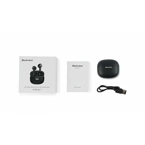Blackview bežične slušalice AirBuds 7 Midnight Black, BT, Type-C, ENC& DNS, IPX7
