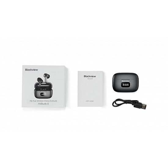 Blackview bežične slušalice AirBuds 8 Polar Night Black, ANC, BT 5.3, Type-C, IPX7