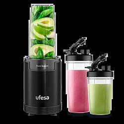 Ufesa blender Nutriboom, crni, 3 posude, snaga 900W Ufesa blender Nutriboom, crni, 3 posude, snaga 900W