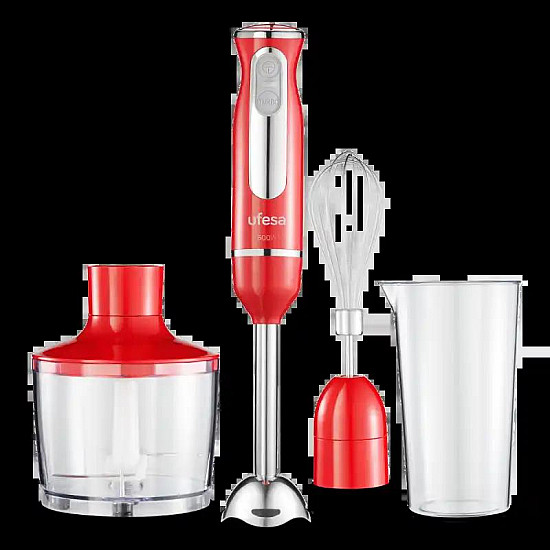 Ufesa štapni mikser  BP3443 Rouge, crveni, snaga 600W, 4 nastavka