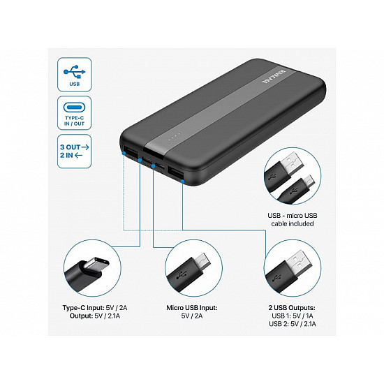 RIVACASE  Power Bank VA 2041 10000mAh