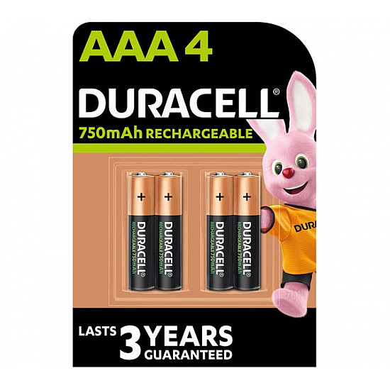 Duracell punjiva baterija AAA 750mAh(pak 4 kom)