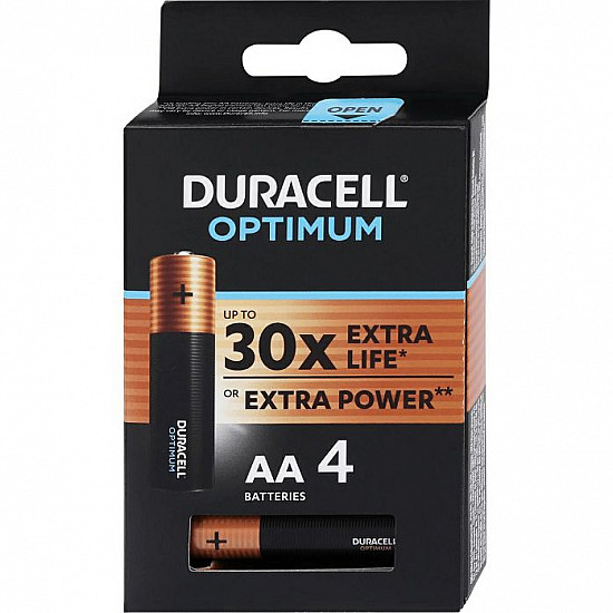 Duracell Baterija nepunjiva Optimum AA 4kom.