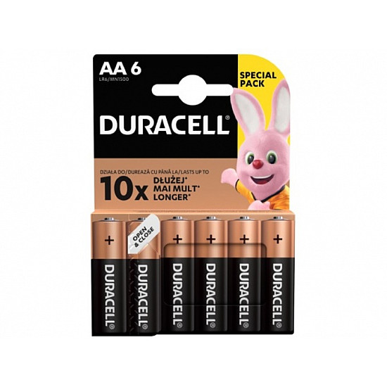 Duracell baterija Basic AA šest kom