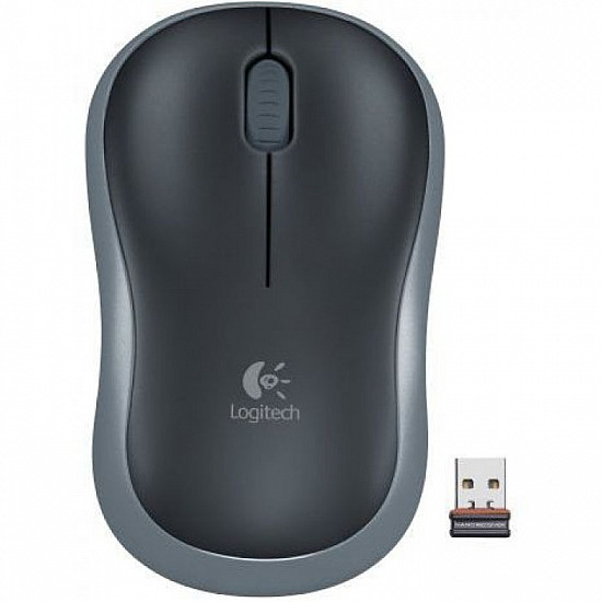 Logitech bežični miš M185 1000dpi, sivi - optički