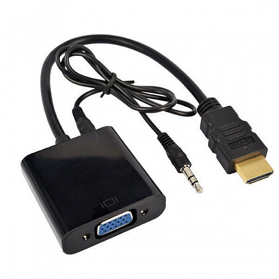 Velteh Adapter HDMI M - VGA F + 3.5mm M, F 
