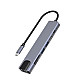 Kettz adapter konverter TIP C 7, 1 USB 3.0x2, Ethernet RJ45 , HDMI 4K 30HZ, PD, SD, TF