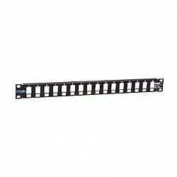 Mirsan patch panel 19, 1U sa 16 slotova ,bez modula RAL9005 MR.19P16P1U.01