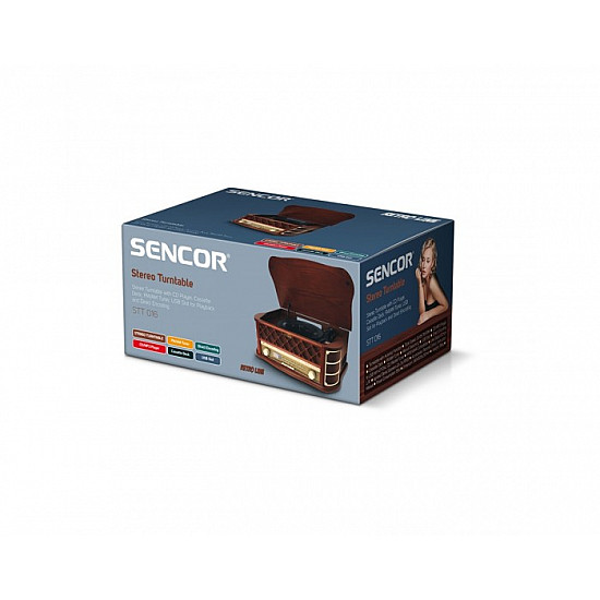 SENCOR gramofon STT 016 USB, SD, FM
