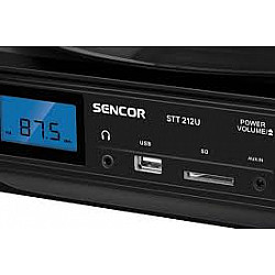 SENCOR gramofon STT 212U USB, SD, FM, BT crna