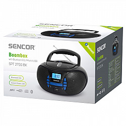 SENCOR radio CD Player SPT 2700 BK S CD, MP3, USB, BT