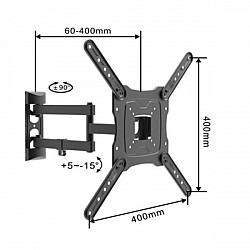 Linkom nosač za TV 17-55, max vesa 400x400, 30kg, zglobni