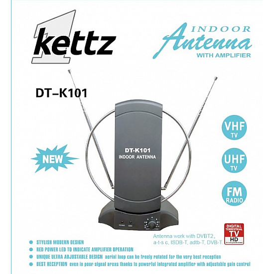 Kettz TV antena sobna DT-101+pojačivač