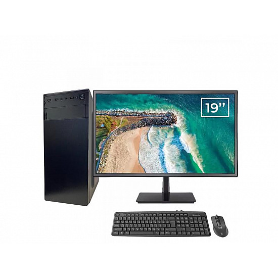 ZEUS računar OFFICE X4-970, DDR4 8GB, SSD 256GB, G210, M+T, Win10Home, Monitor ZUS190MAX