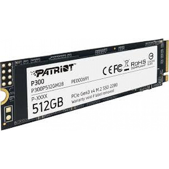 Patriot SSD M.2 NVMe 512GB P300 1700MBs, 1100MBs P300P512GM28