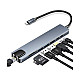 Zeus adapter-konverter USB Tip C 11, 1 1xUSB3.0, 3xUSB2.0, HDMI, TF, SD, Audio, RJ45, VGA, Tip C PD