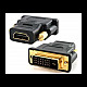 E-green Adapter DVI (24+1) na HDMI (m, ž)