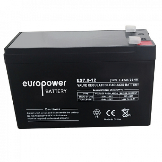 EuroPower Baterija za UPS 12V 7Ah ES12-7