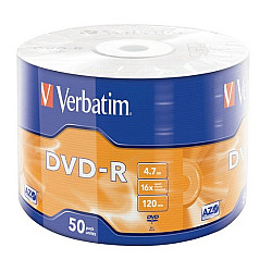 Verbatim DVD-R 16x 1, 50 MATT SILVER AZO, WRAP
