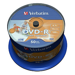 Verbatim DVD-R 16x Printable 1, 50