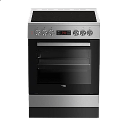 Beko Električni šporet FSE67310 GX širina 60cm, keramička ploča, Inox