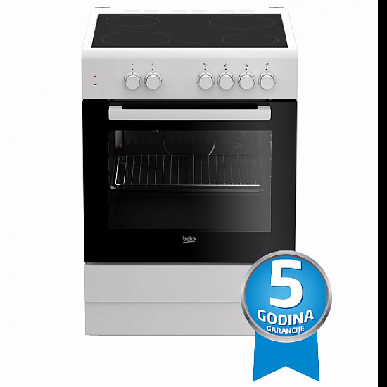 Beko Električni šporet FSS67000GW širina 60cm, keramička ploča Beko Električni šporet FSS67000GW širina 60cm, keramička ploča