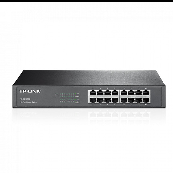 TP LINK 16-Port Gigabit Desktop, Rackmount Switch - TL-SG1016D